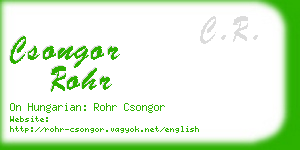 csongor rohr business card